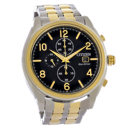 Citizen Eco Drive Mens Brycen Chronograph Two Tone Watch CA0674-50E