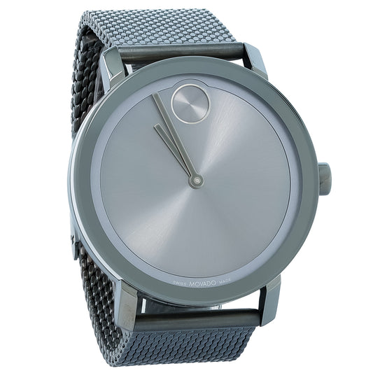 Movado Bold Evolution Mens Grey ION Plated Stainless Quartz Watch 3600902
