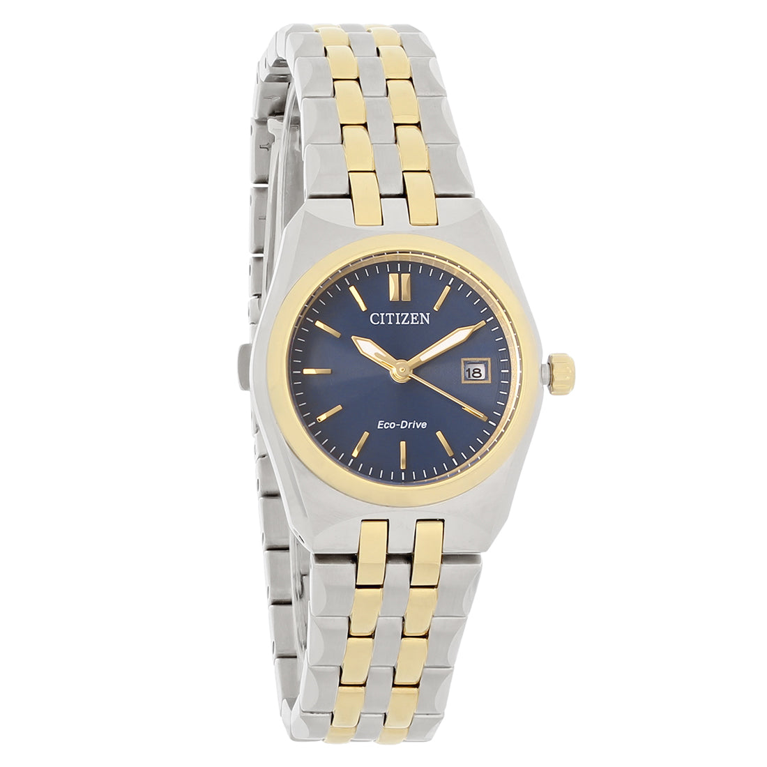 Citizen Eco-Drive Ladies Corso Blue Dial Two Tone Dress Watch EW2294-53L
