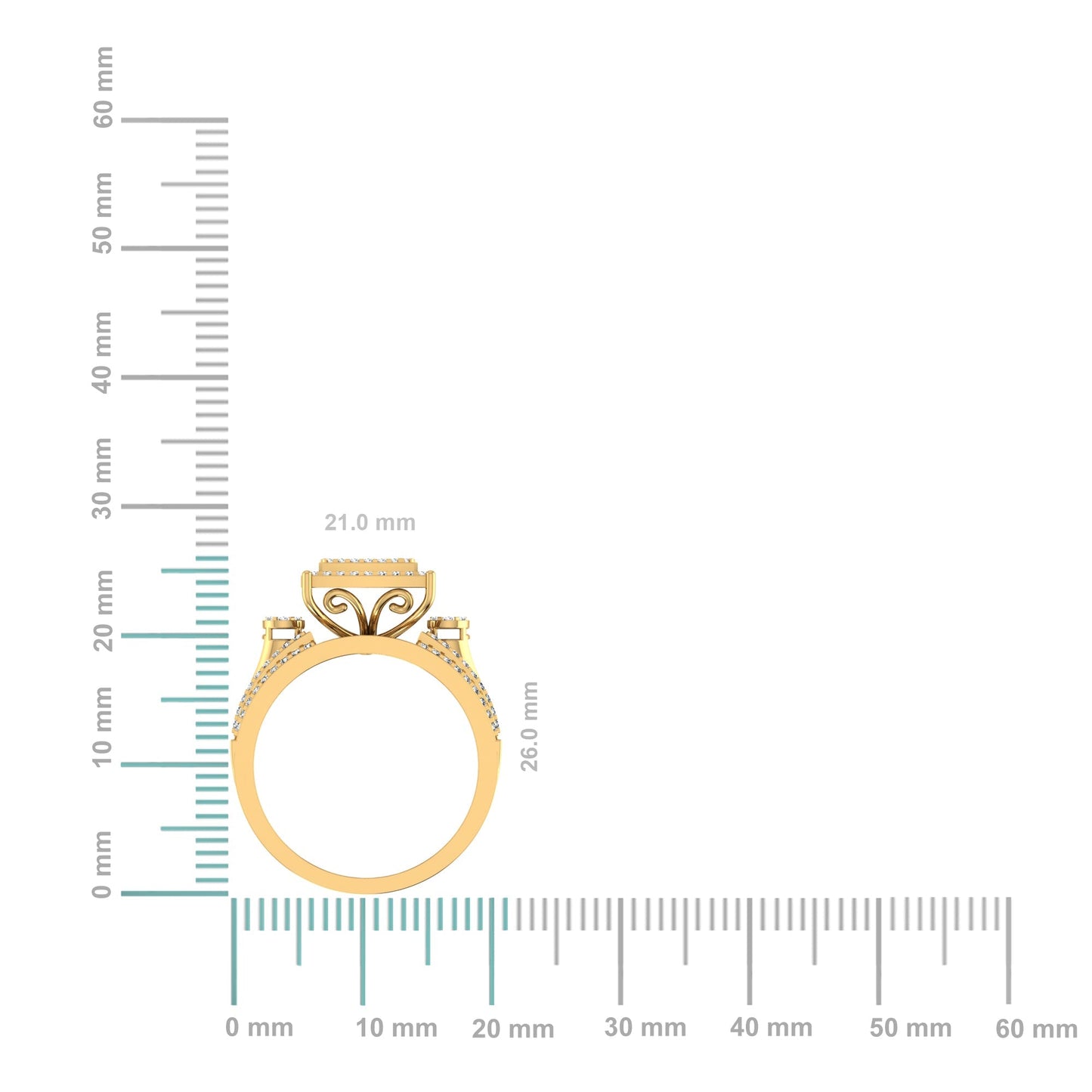 10K Yellow Gold Round Diamond Womens Sz 7 Bridal Ring 3/4 Cttw