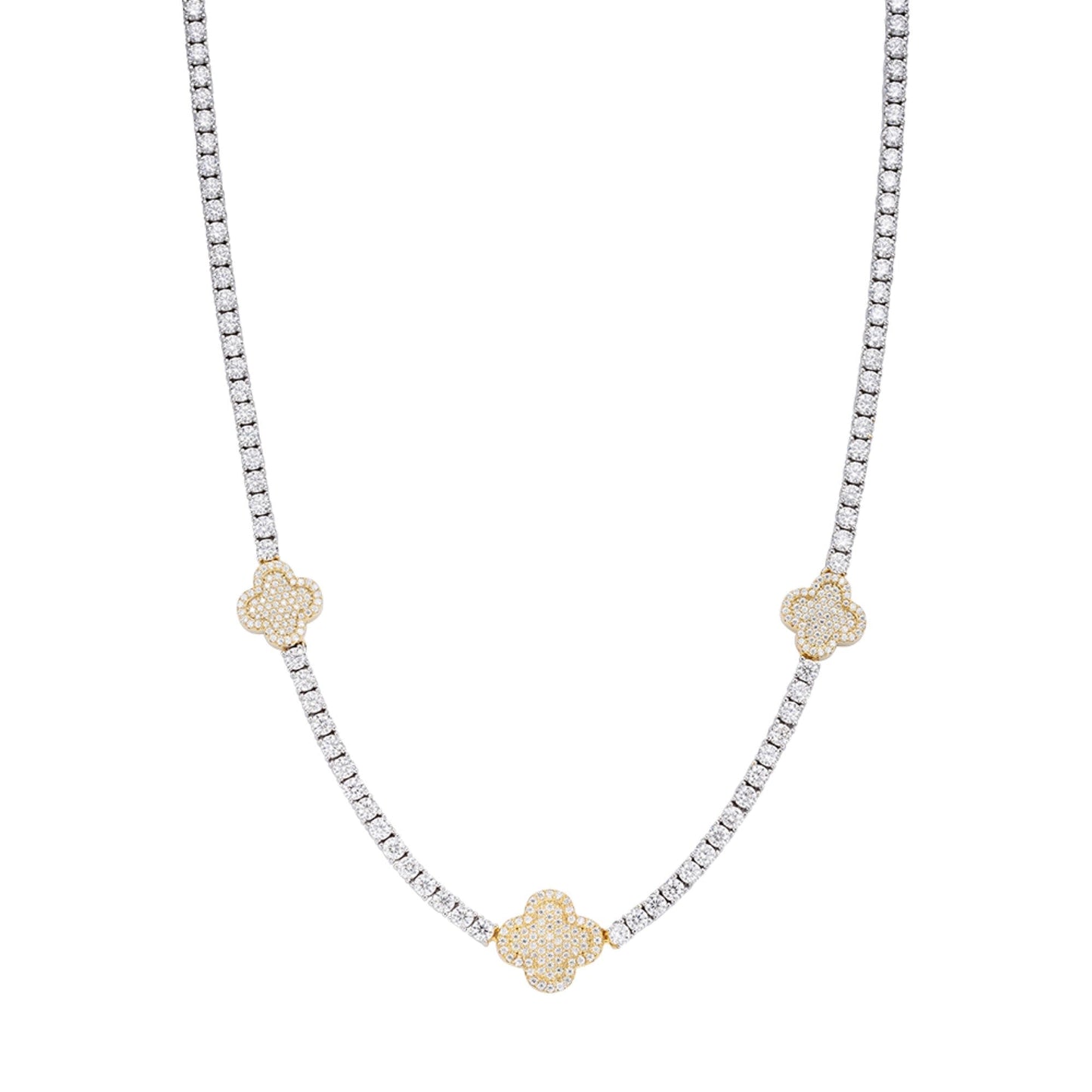 S.Silver Round Moissanite 15mm Designer With 3mm Tennis Chain 18 Inch Necklace RP+GP 1 Cttw