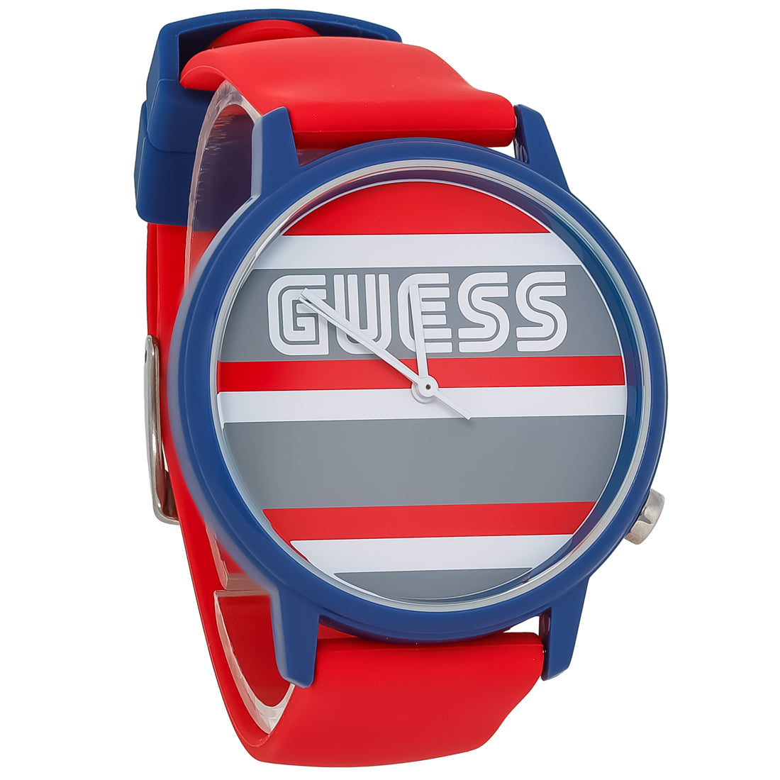 Guess Varsity Unisex Red Silicone Strap Quartz Watch V1028M4