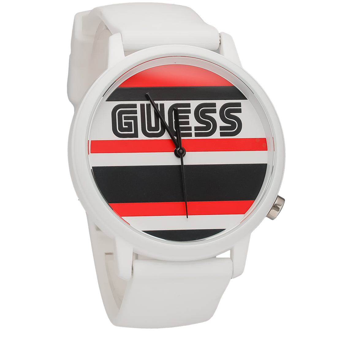 Guess Varsity Unisex White Silicone Strap Quartz Watch V1028M1