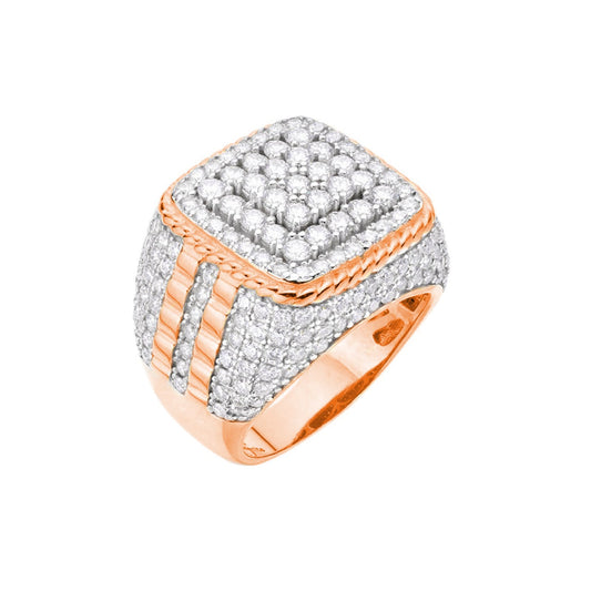 S.Silver Moissanite Carat Mens Ring Size 10 (RP)+PP 4-1/4 Cttw