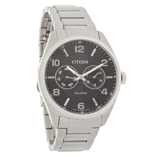 Citizen Eco-Drive 180 Mens Black Day/Date Dial Stainlelss Steel Watch AO9020-84E