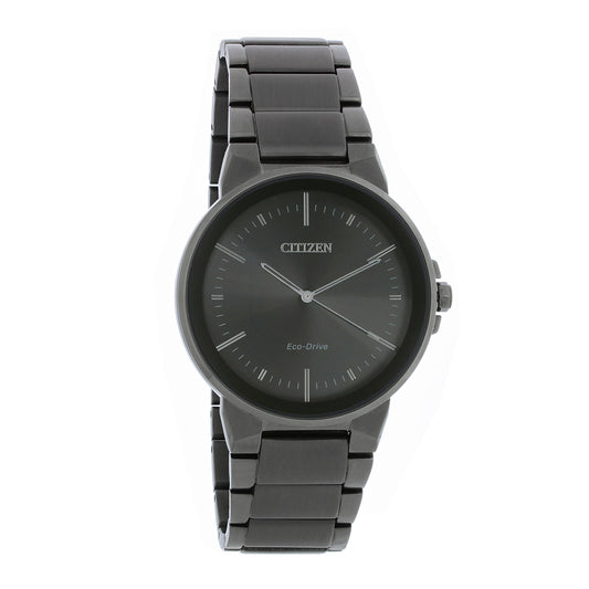 Citizen Eco-Drive Mens Axiom Grey ION Plated Steel Watch BJ6517-52E