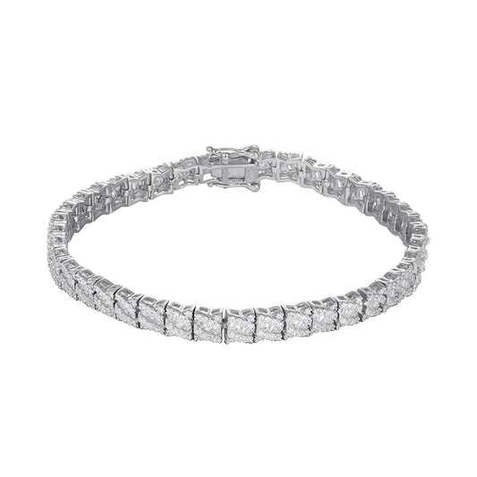 S.Silver CZ Designer 7.5 Inch Womens Bracelet RP