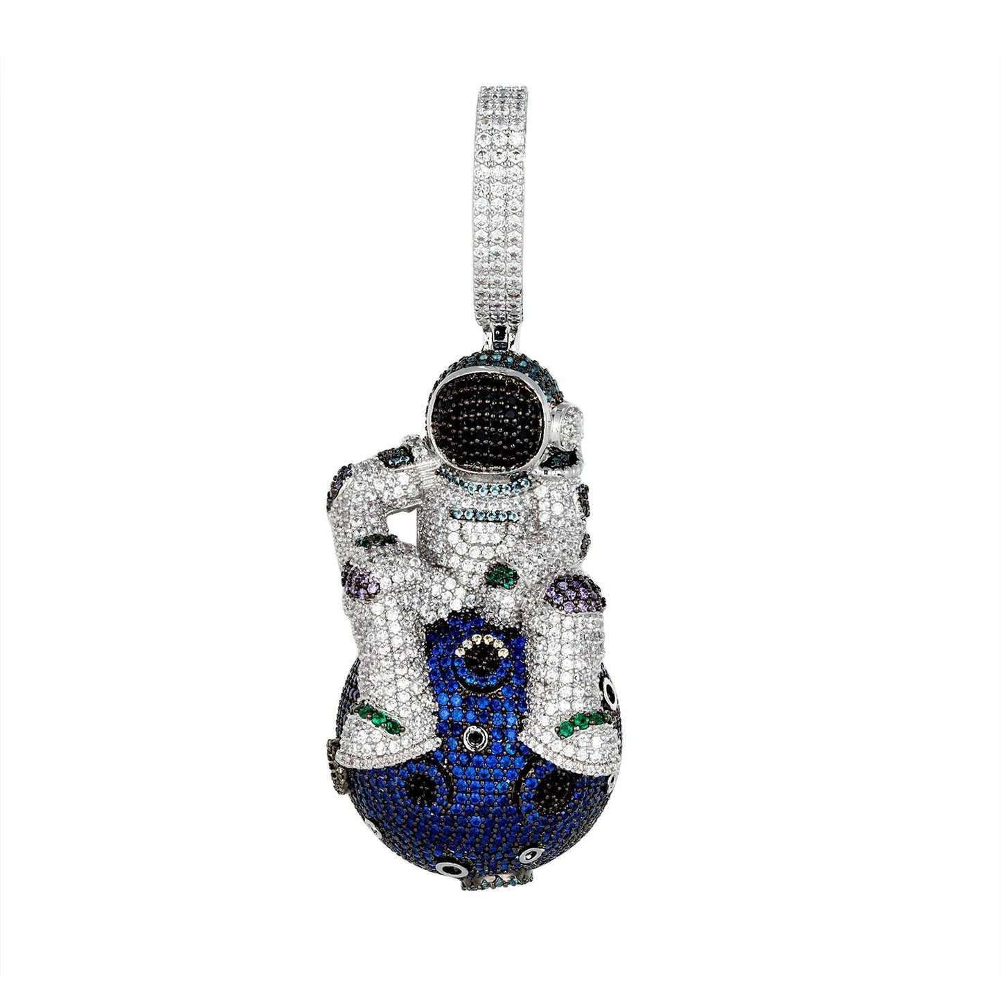 S.Silver CZ Astronaut Character Pendant RP+BP
